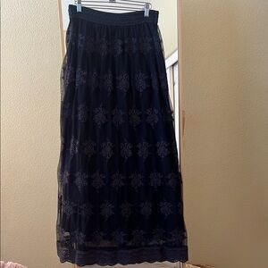 Elegant Blue Lace Skirt